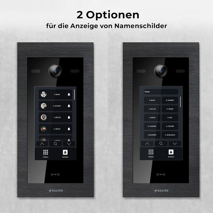 Balter EVO-HD Video Türsprechanlage mit Touchscreen Türstation, Video Türklingel, Smartphone App 7 Z