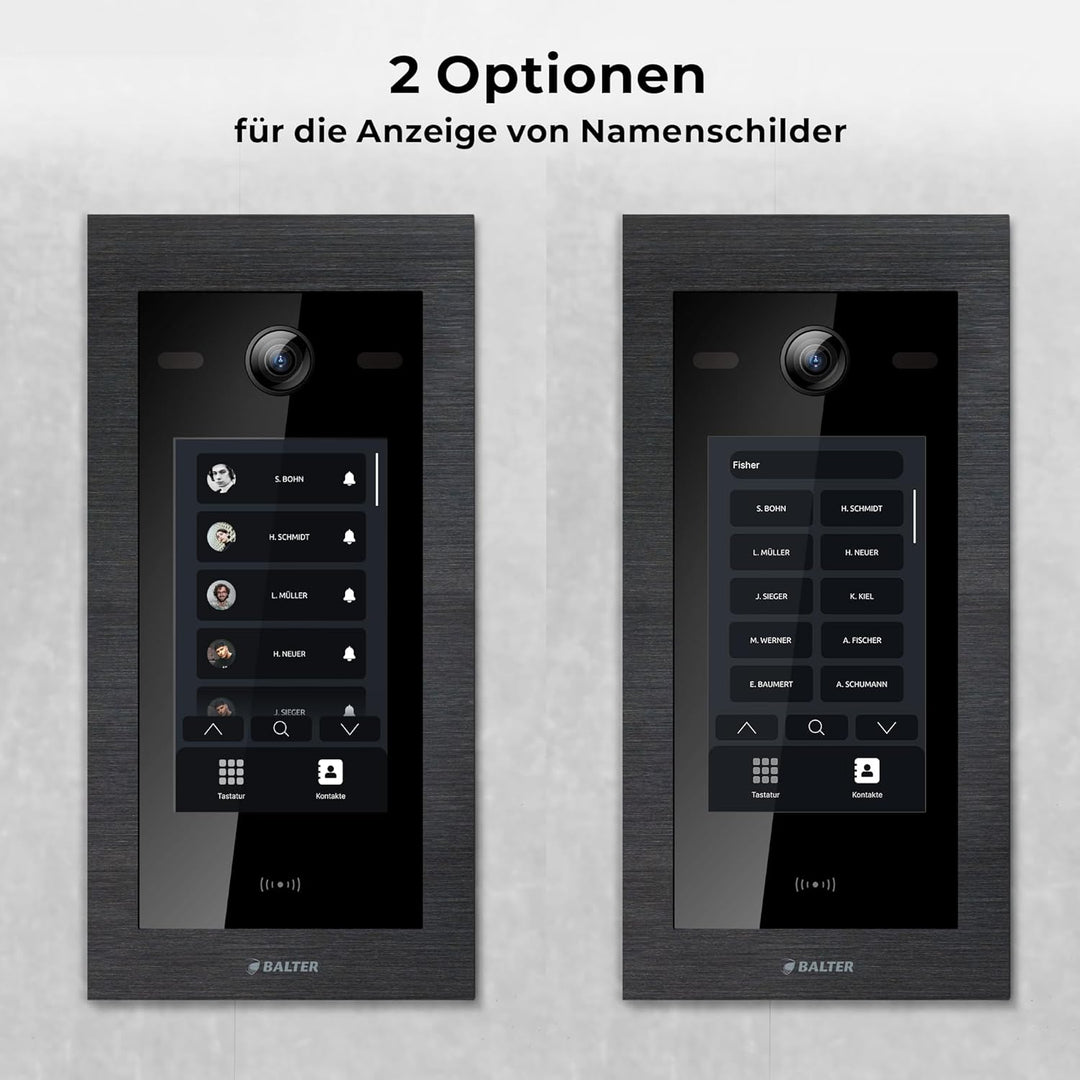 Balter EVO-HD Video Türsprechanlage mit Touchscreen Türstation, Video Türklingel, Smartphone App 7 Z