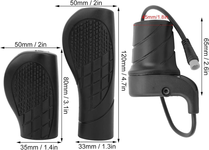 Half Twist Throttle 20x Half Turn Griff Bike Throttle Grip Fahrrad Twist Throttle für Fünf-Sterne-Se