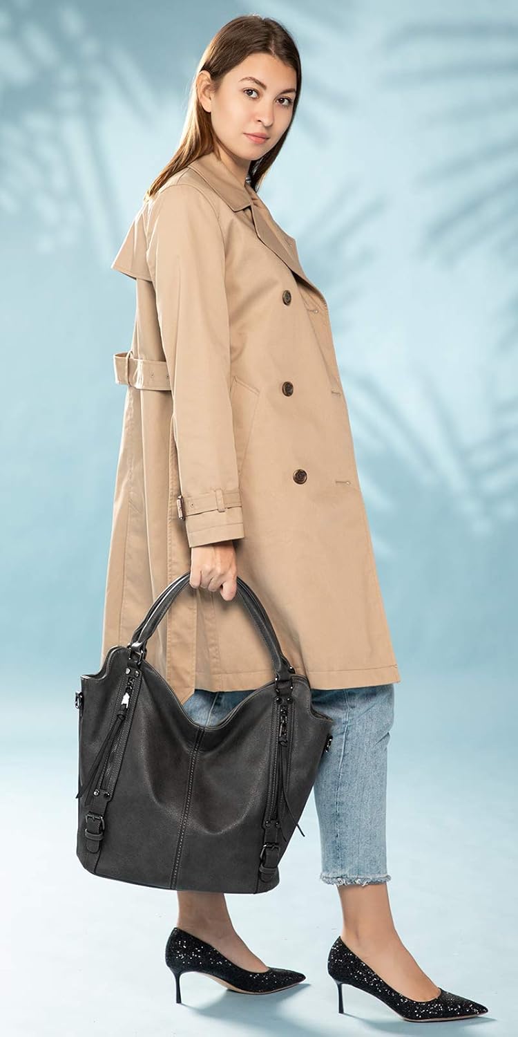 Realer Damen Handtaschen Gross Shopper Lederhandtasche Schultertasche Umhängetasche Geldbörse Hobo D