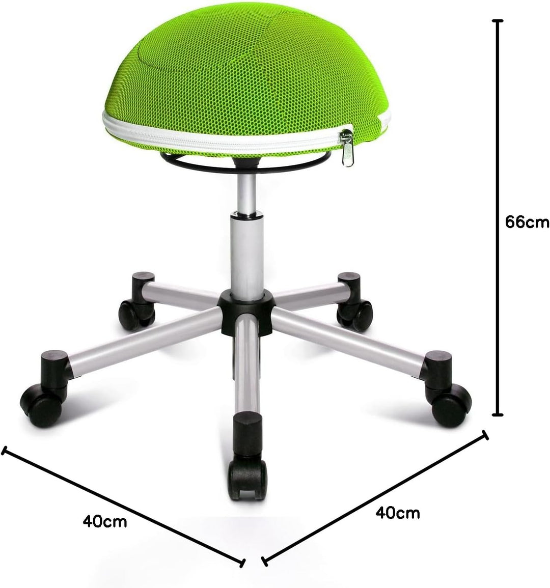 Topstar SH17BB5 Sitness Half Ball, Fitness-Hocker, Arbeitshocker, Rollhocker, Dreidimensional bewegl