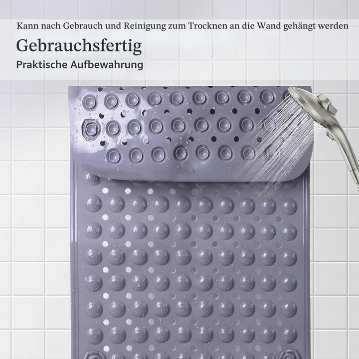 Duschmatte rutschfest 50x80cm,Antirutschmatte Dusche mit Saugnäpfen,Duscheinlage rutschfest mit Abla