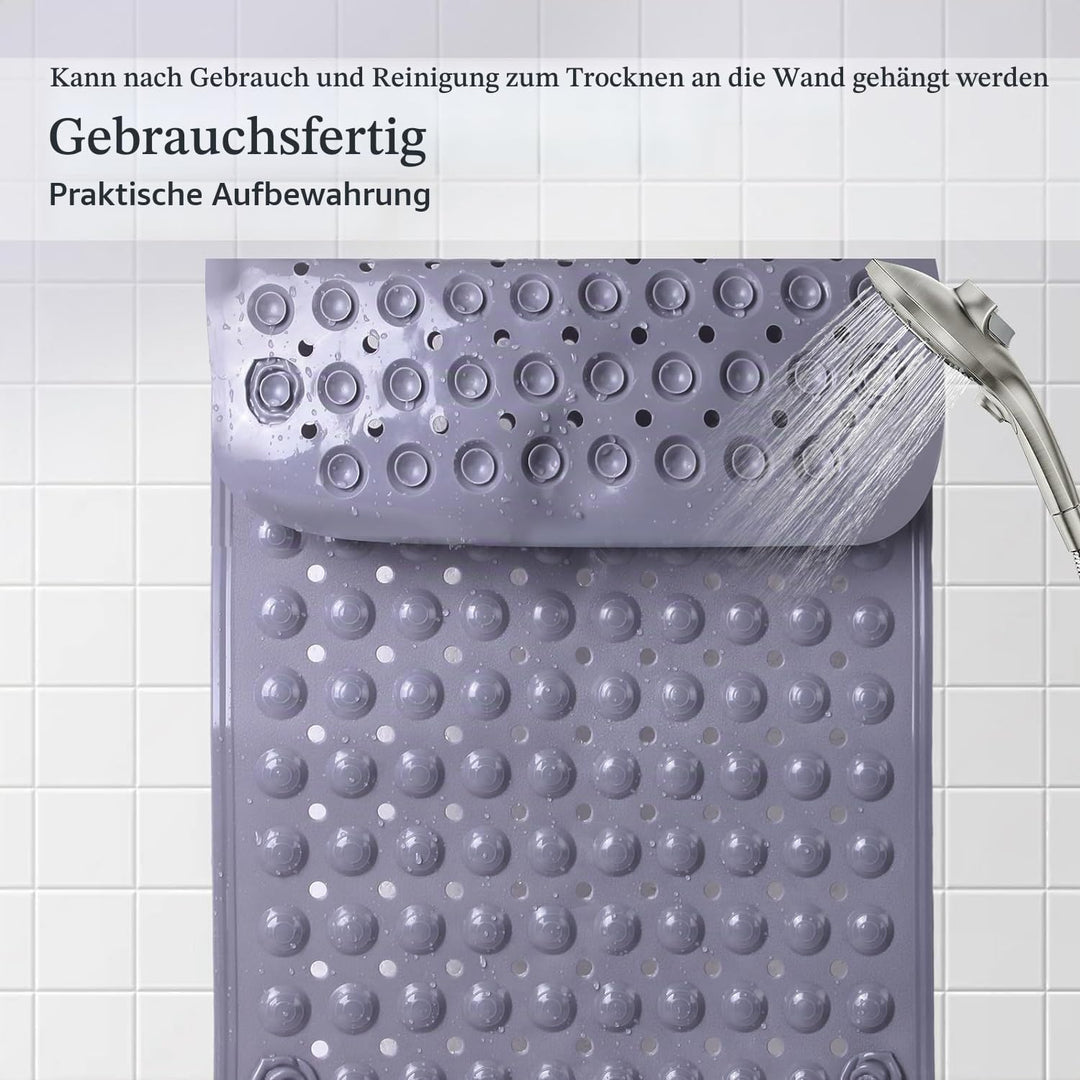Duschmatte rutschfest 40x70cm,Antirutschmatte Dusche mit Saugnäpfen,Duscheinlage rutschfest mit Abla