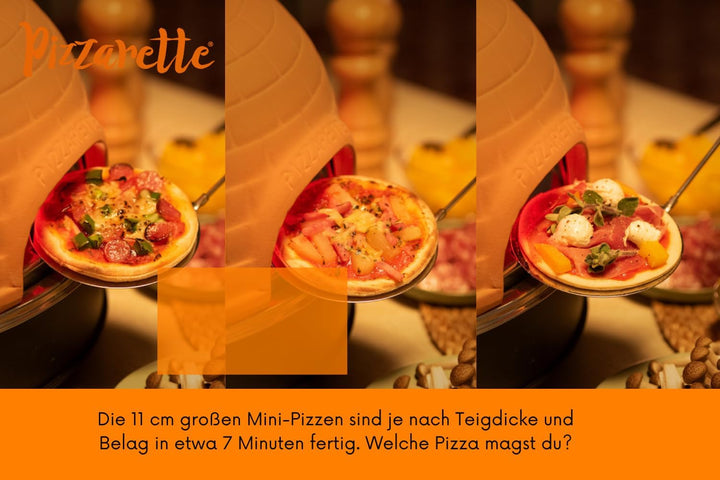 Emerio Pizzaofen, PIZZARETTE das Original, 1 handgemachte Terracotta Tonhaube, patentiertes Design,