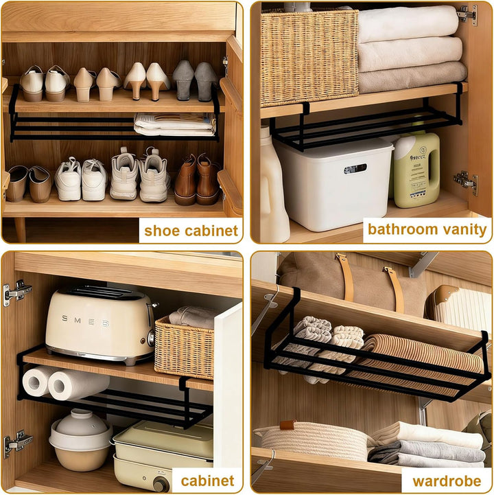 Hängendes Schuhregal Organizer 40–70 cm Ausziehbar – Erweiterbarer Regal Organizer unter dem Schrank