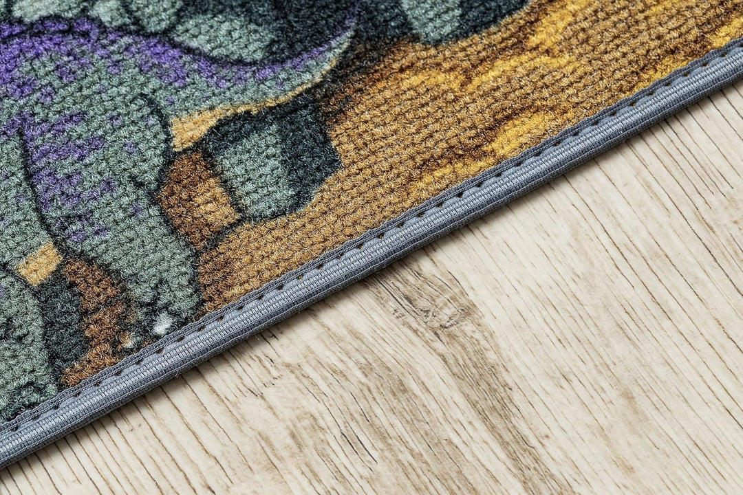 Rebel Roads Teppich Dino World 29 Dinosaurier, rutschfest für Kinder - grau/grün 140x200 cm 140x200