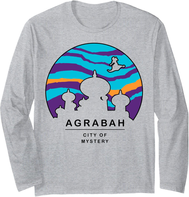 Disney Aladdin Agrabah City Of Mystery Striped Sunset Poster Langarmshirt