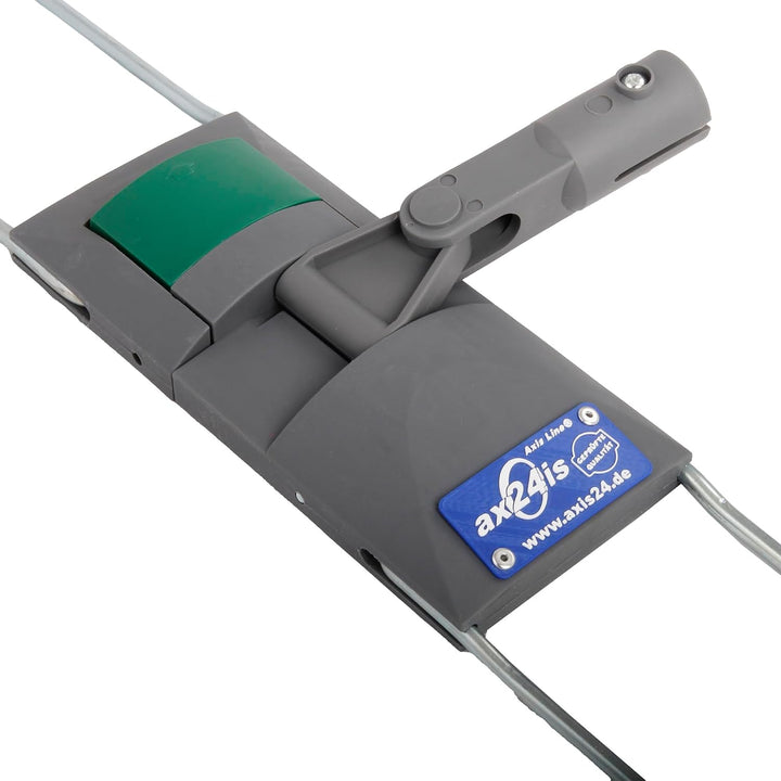 Wischmop 60 cm Profi-Set, Bodenwischer mit Metallhalter &amp; Stiel | Gewerbe-Set mit Baumwoll-Mop für 2