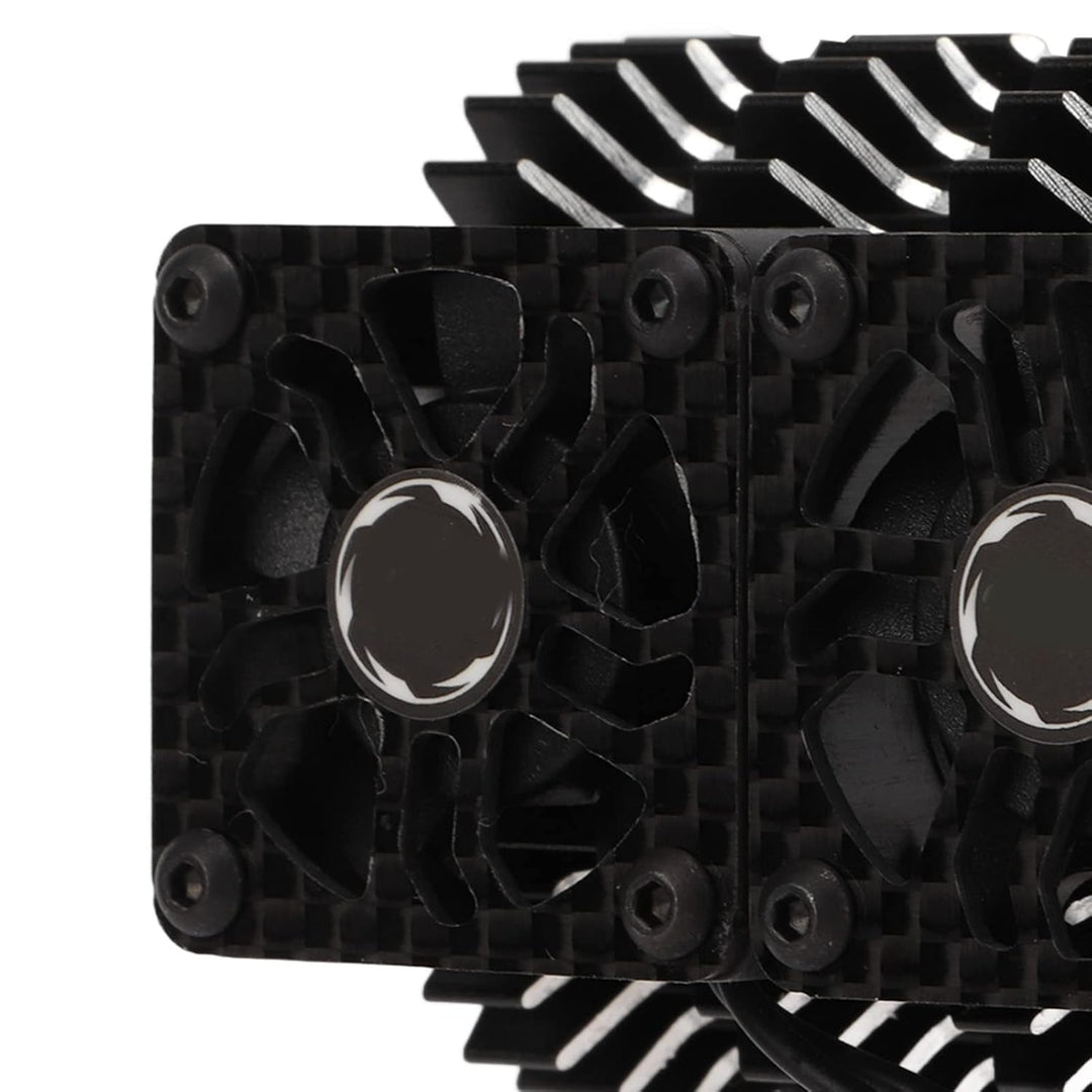 RC Bürstenloser Motor Lüfter, Doppelte Lüfter, 40‑42 mm, Alu, RC Car Kühlkörper für 1/8 ferngesteuer