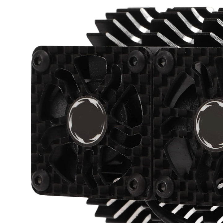 RC Bürstenloser Motor Lüfter, Doppelte Lüfter, 40‑42 mm, Alu, RC Car Kühlkörper für 1/8 ferngesteuer