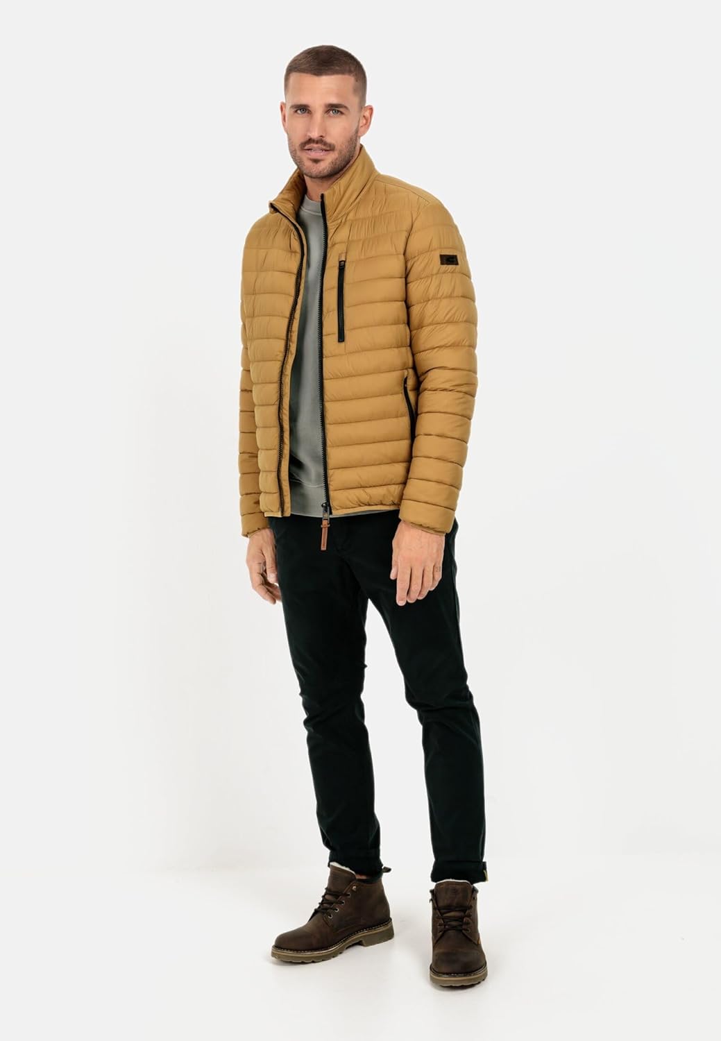 camel active Herren Steppjacke aus recyceltem Polyamid 28 Beige-braun, 28 Beige-braun