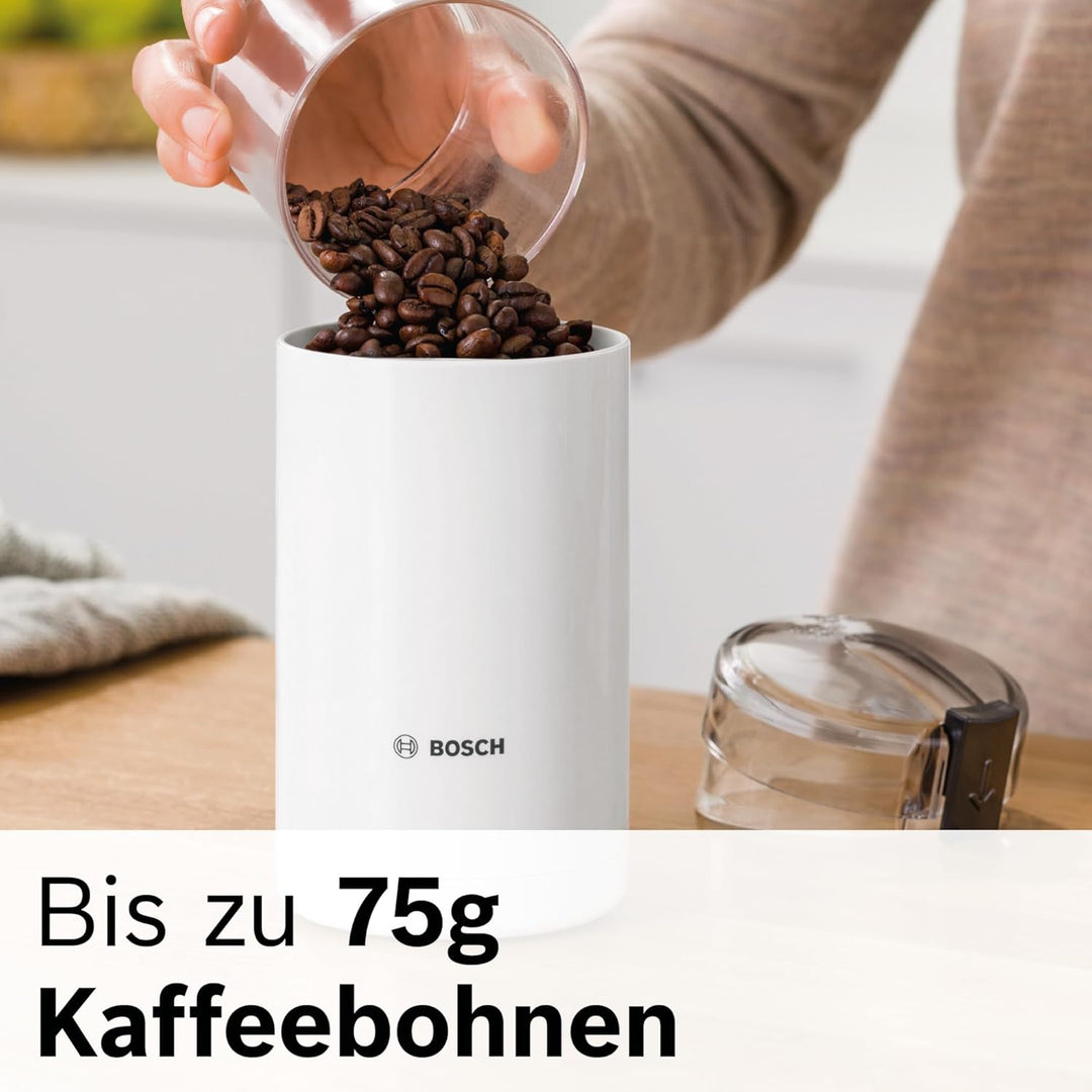 Bosch TSM6A011W Kaffeemühle, 180 Watt, weiss Weiss Single