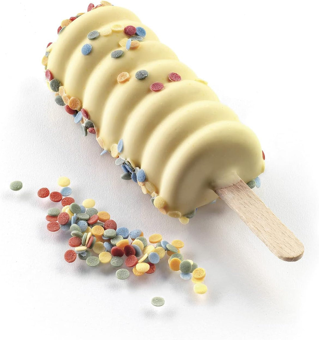 silikomart | GEL04M Silikonform für Speiseeis MINI TANGO, antihaftbeschichtet, 4 Stück, Packung mit
