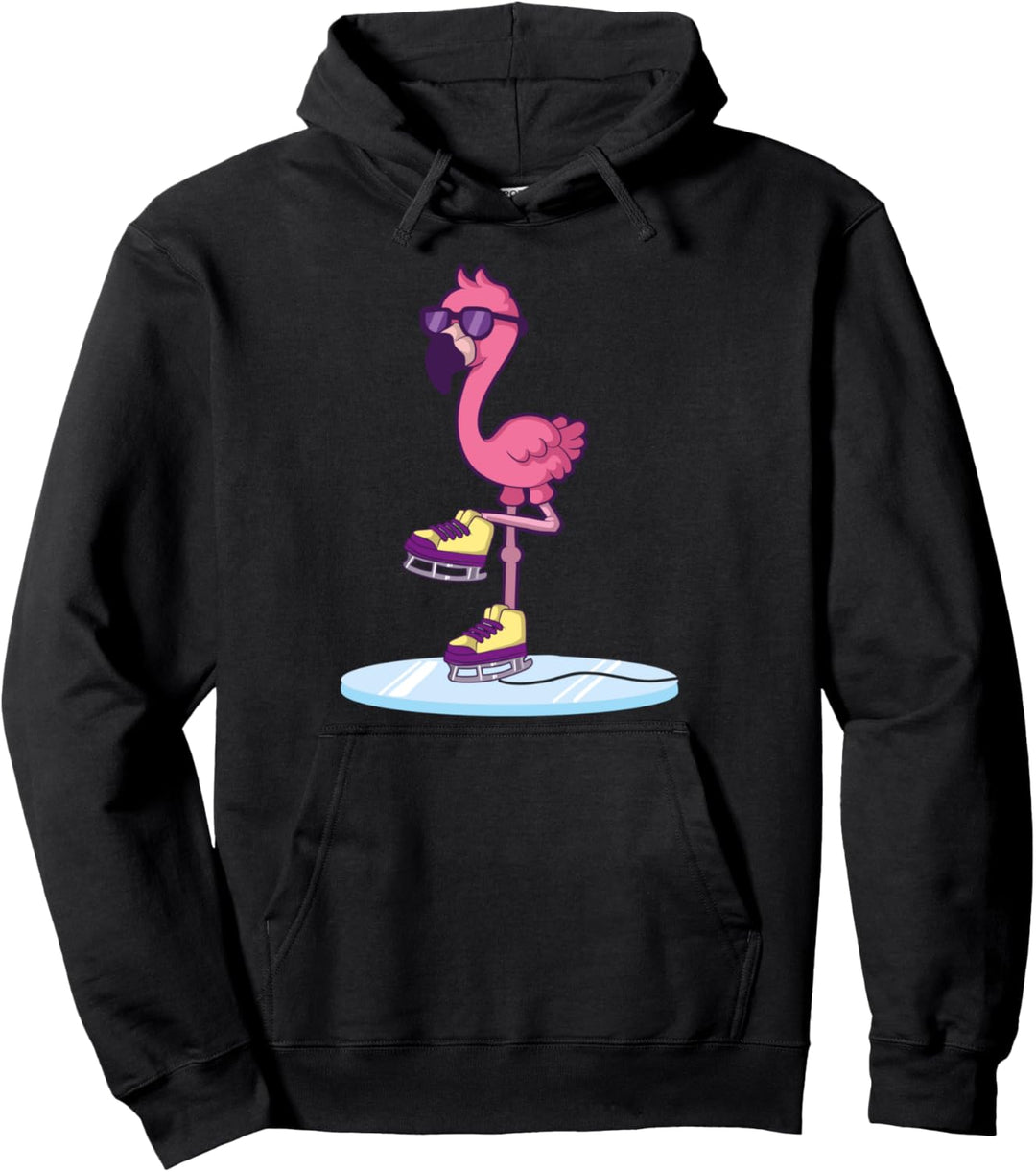 Eiskunstlauf Niedlicher Flamingo Eislaufschuh Pullover Hoodie