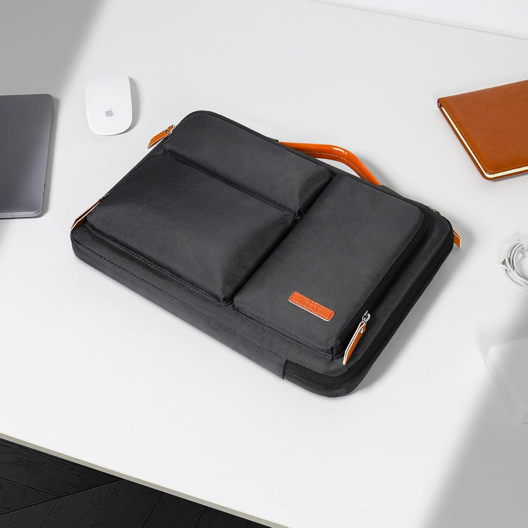 Lacdo 360° Rundumschutz 15-15.6 Zoll Laptop Schultertasche Hülle für 15-15.6 Zoll Acer HP Lenovo Del