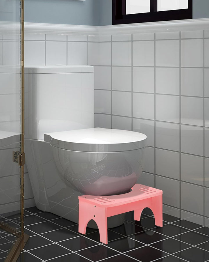RayLove Physiologischer Toilettenhocker aus Bambus – WC-Trittbrett aus Holz – 35 Grad strapazierfähi