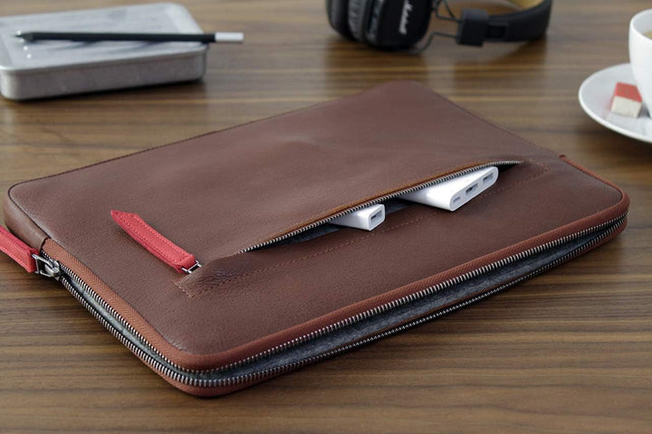 Pack & Smooch Für MacBook Pro 13 / MacBook Air 13 (M1 / M2) Hülle Pflanzlich Gegerbtes Leder Handmad
