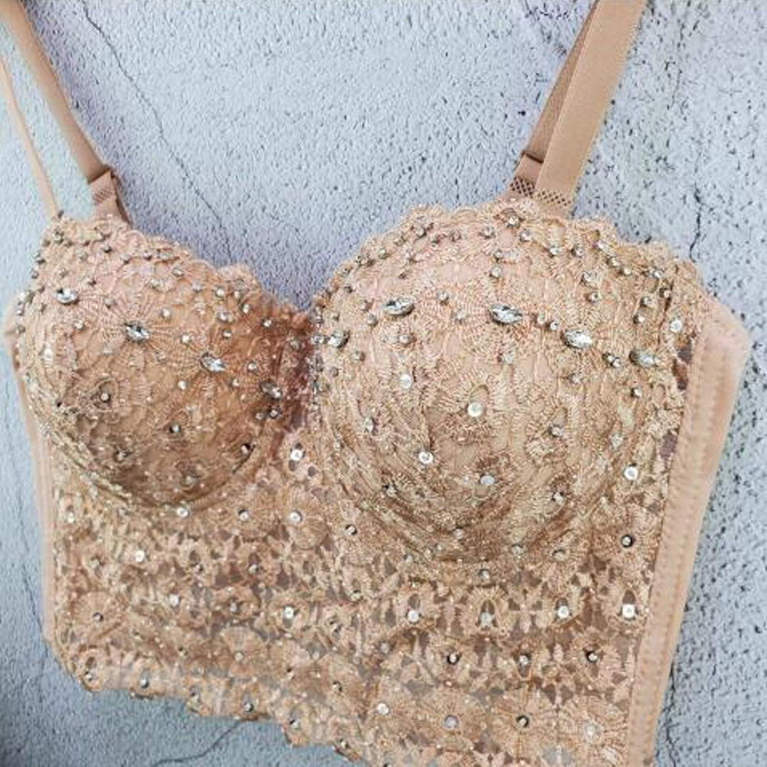 Woboren Damen Korsett Bustier BH Dessous Tank Top Trägertop Crop Top Corsage Clubwear Shirt Unterhem