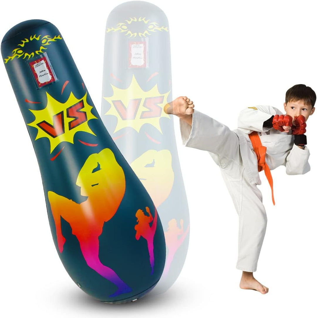 SUNSHINEMALL Boxsack für Kinder Boxen Dummy aufblasbare Cool Spass Spielzeug für Jungen Sport Gesche