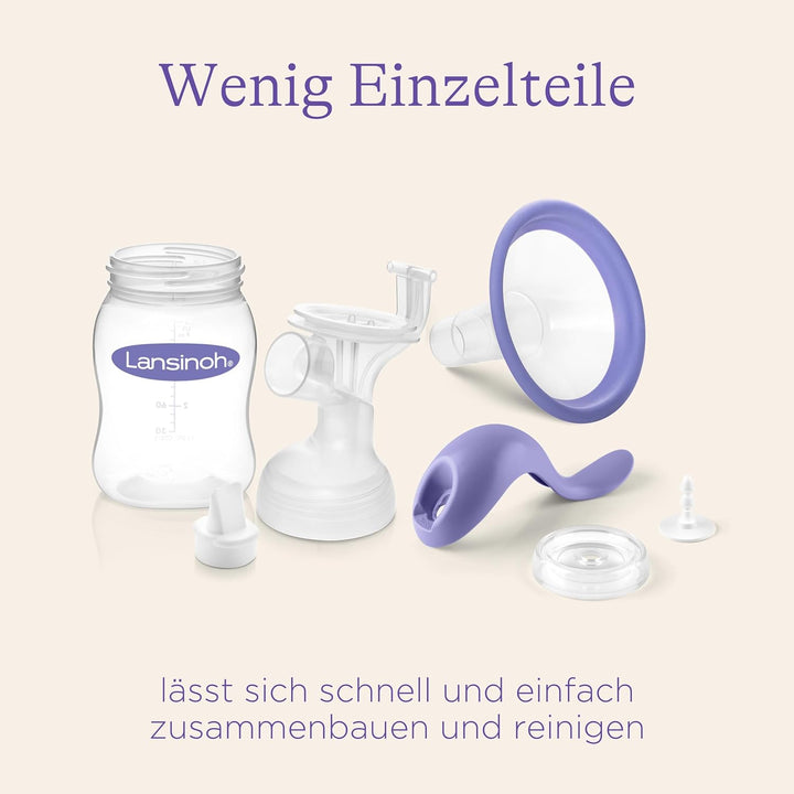 Lansinoh Handmilchpumpe - manuelle Milchpumpe für sanftes und effektives Abpumpen, Handmilchpumpe
