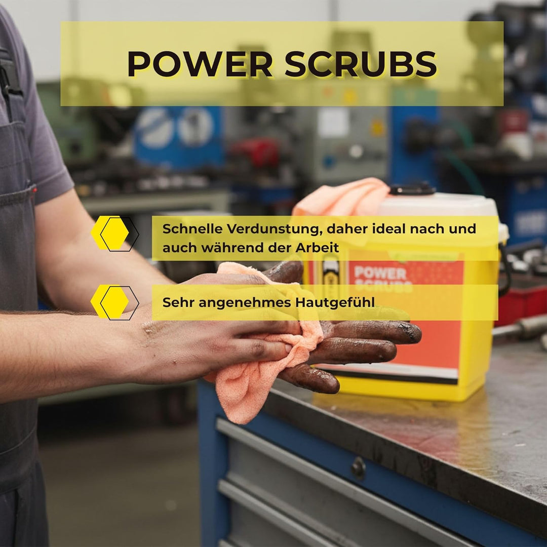 INNOTEC Power Scrubs Box mit 150 Stück – leistungsstarke Reinigungstücher für verschmutzte Hände & O