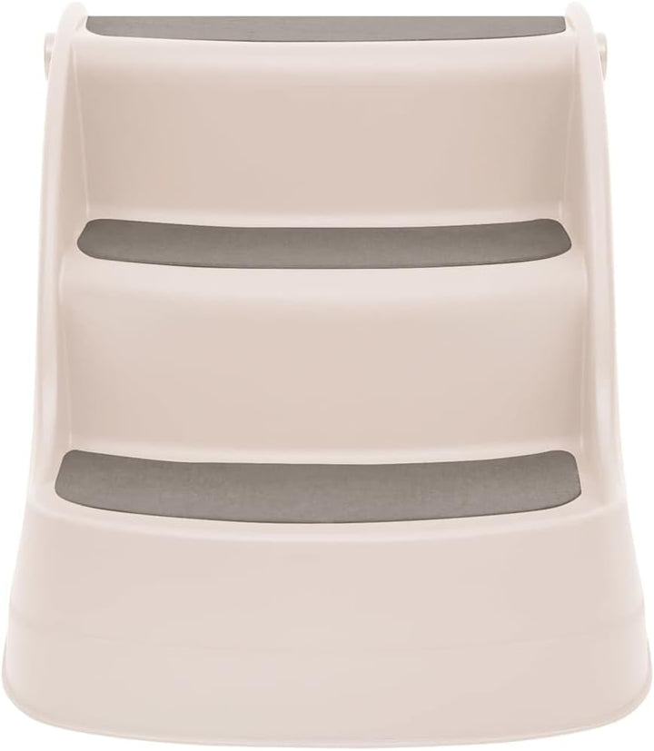 Hundetreppe 3 Stufen klappbar Haustierleiter Kunststoff Creme