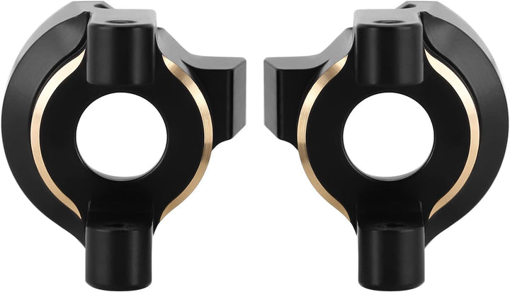 INJORA Vorder-Achse Lenkung Knöchel Träger C-Hub Messing Schwarzer Beschichtung Gegengewicht für 1/1