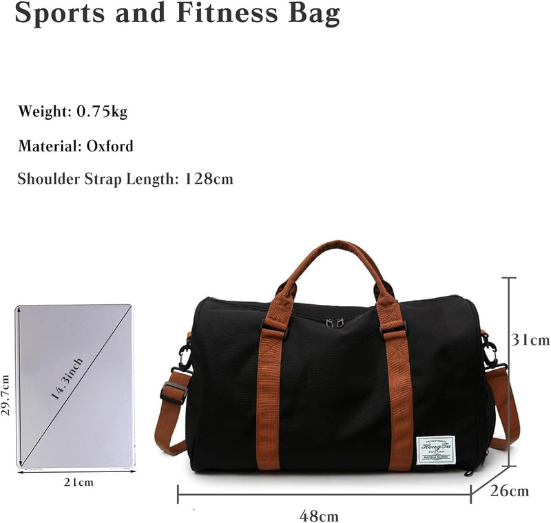 CORIOS Reisetaschen Duffle Bag für Herren/Damen Sporttasche Weekender Übernachtung Tasche Schwimmtas