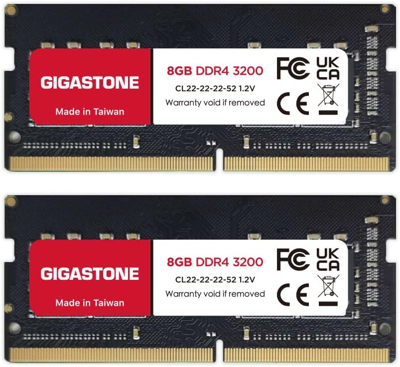 【DDR4 RAM】 GIGASTONE 16GB Kit (2x8GB) DDR4 3200MHz (2933MHz or 2666MHz) PC4-25600(PC4-23400/21300) C