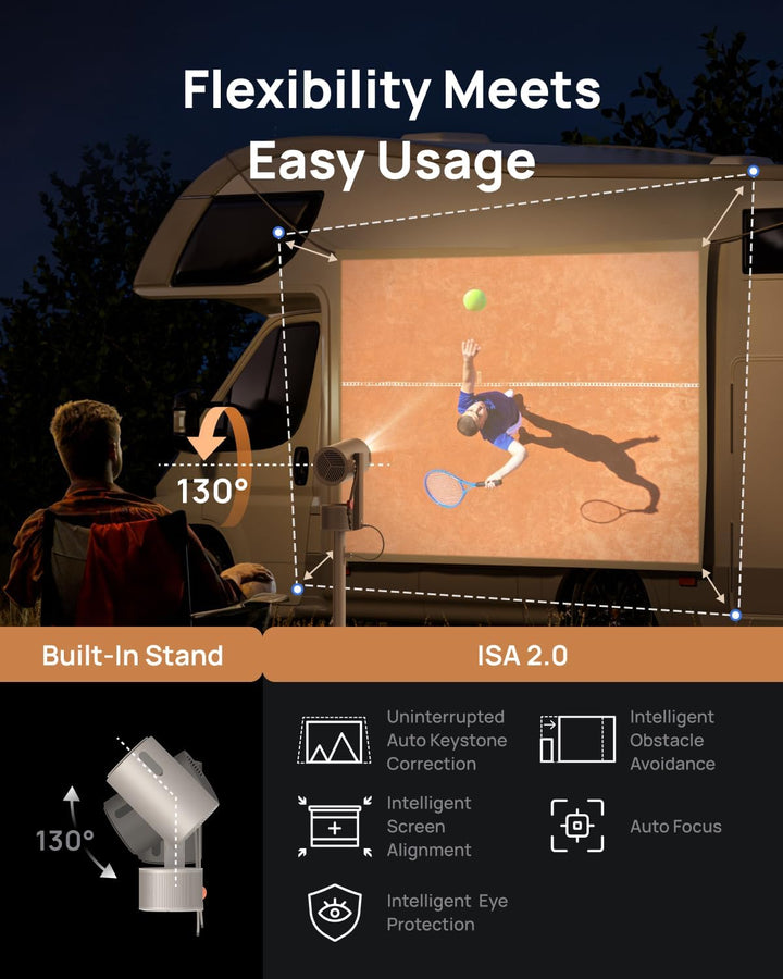 XGIMI MoGo 3 Pro 1080P Mini-Projektor, mit PowerBase-Ständer, Google TV mit lizenziertem Netflix, in