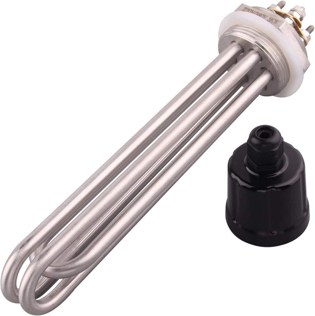 DERNORD 1-1/2 Zoll Heizelement U Typ Elektrische Brühwasser Heizung BSP Gewinde Edelstahlflansch (22