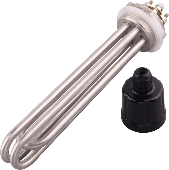 DERNORD 1-1/2 Zoll Heizelement U Typ Elektrische Brühwasser Heizung BSP Gewinde Edelstahlflansch (22