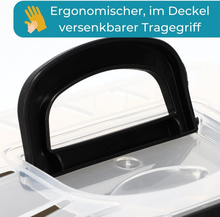 2er Set Transportbox Kleintier Meerschweinchen Hamster Vogel Mäuse Nagetier Tiertransportbox Trage B