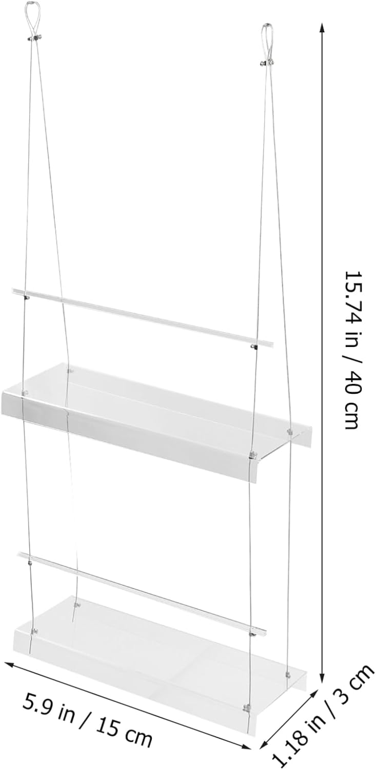 Toddmomy Blumentopf Hoch 1 Stück 2-stufige Durchsichtige Pflanzenregale Hängende Acryl-pflanzenregal