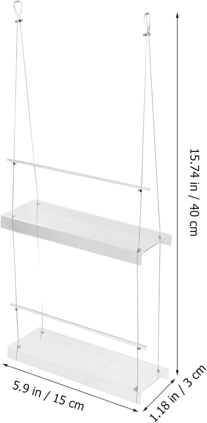 Toddmomy Blumentopf Hoch 1 Stück 2-stufige Durchsichtige Pflanzenregale Hängende Acryl-pflanzenregal