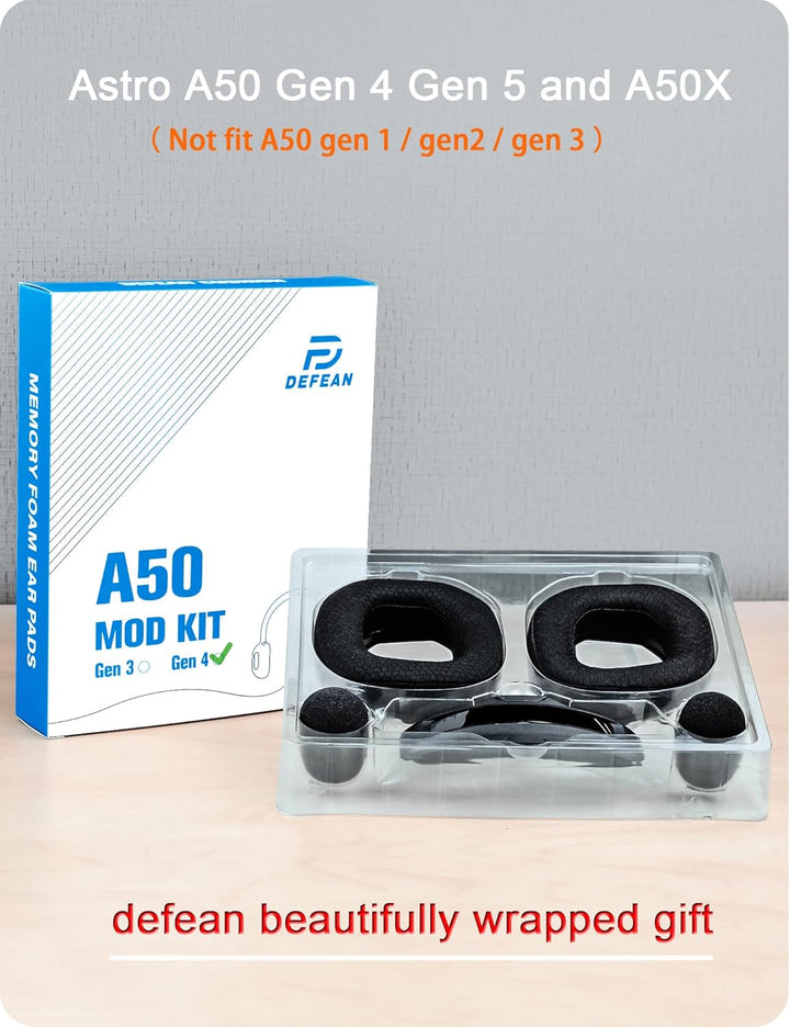 A50 Gen 4 Mod Kit – defean Ersatz-Ohrpolster und Kopfband, kompatibel mit Astro A50 Gen 4 Headset, O