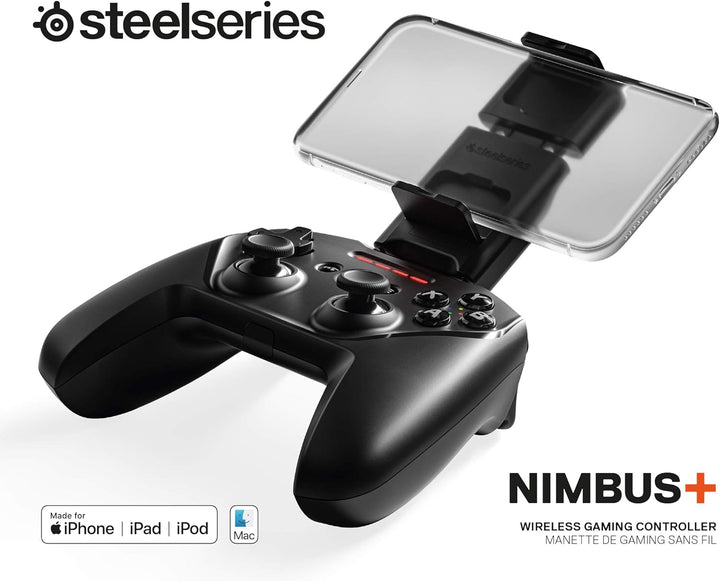SteelSeries Nimbus+ Wireless Gaming-Controller - Wiederaufladbar - für iPhone, iPad, iPod und Apple