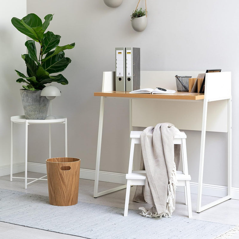 Kazai. Echtholz Papierkorb Börje | Moderner Holz Mülleimer für Büro, Kinderzimmer, Schlafzimmer u.m.