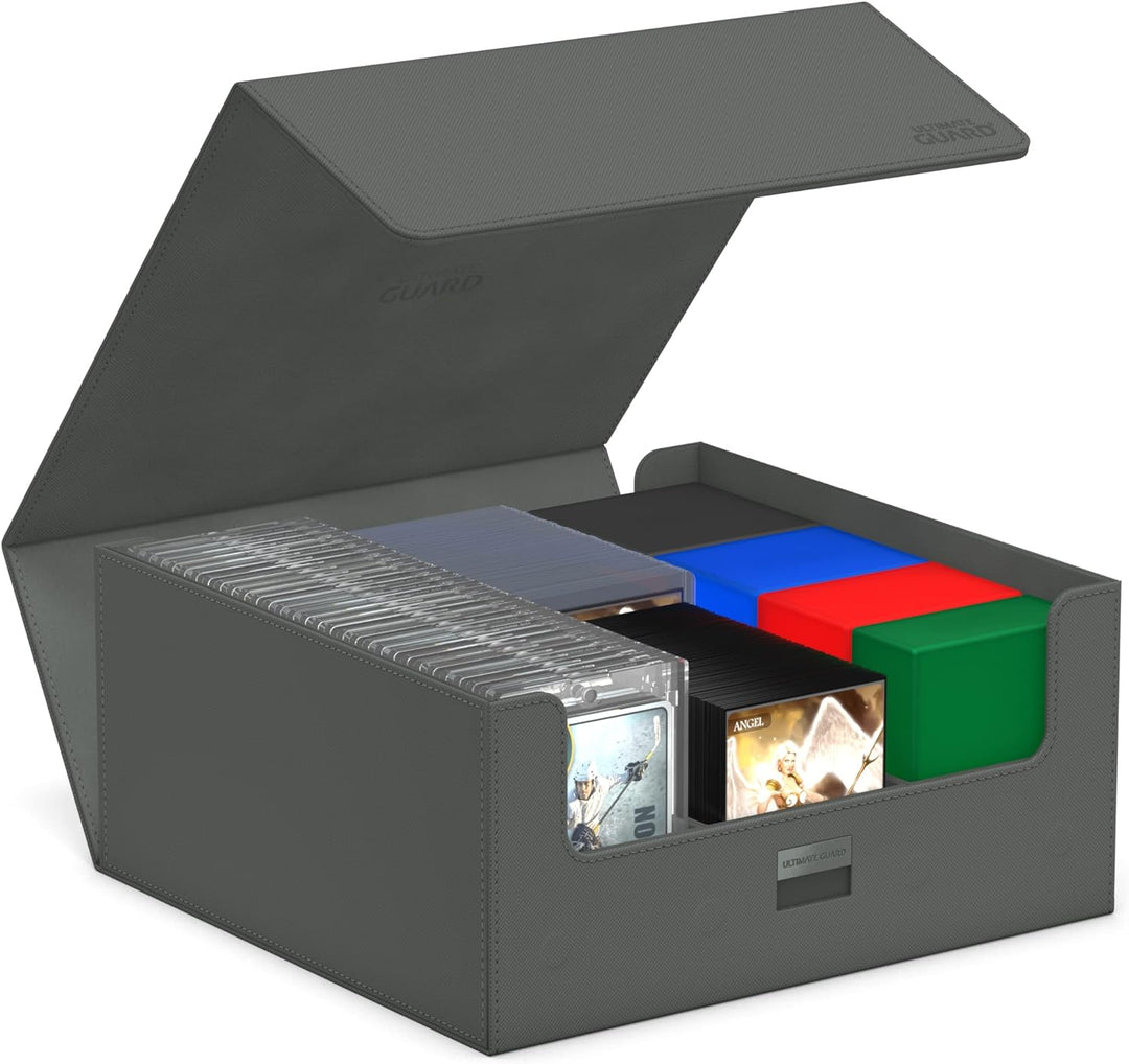 Ultimate Guard Unisex-Adult Treasurehive 90+ Xenoskin Kartenbox 252 x 252 x 125 mm Grau, 252 x 252 x