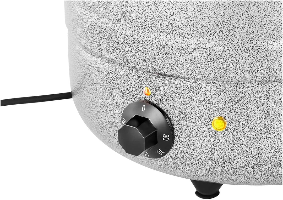 Royal Catering RCST-9405 Suppentopf 10 L Stahl silbern beschichtet Edelstahl 400 W Suppentopf elektr