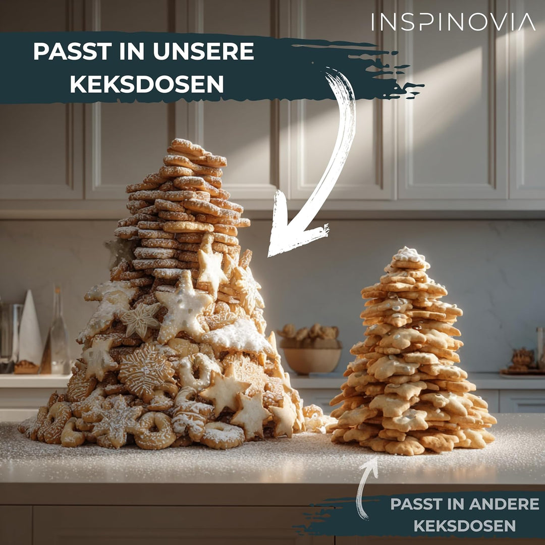 Keksdosen 4er Set | Ideal für Weihnachtsplätzchen & andere Leckereien | 4 Grössen im Set | Gebäck &
