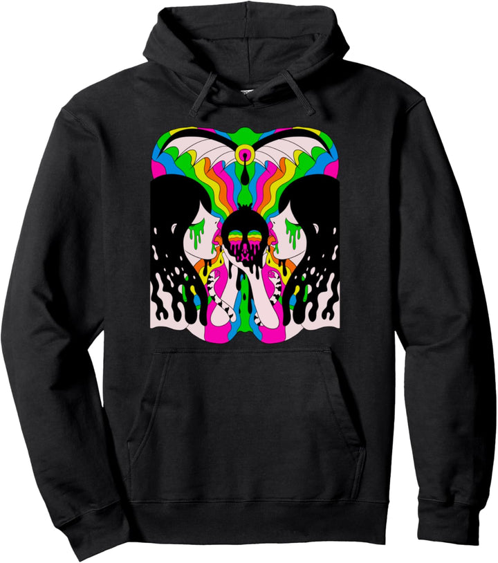 Psychedelic Abstract Art Hippie Trippy Lsd Nackt Geschenk Pullover Hoodie