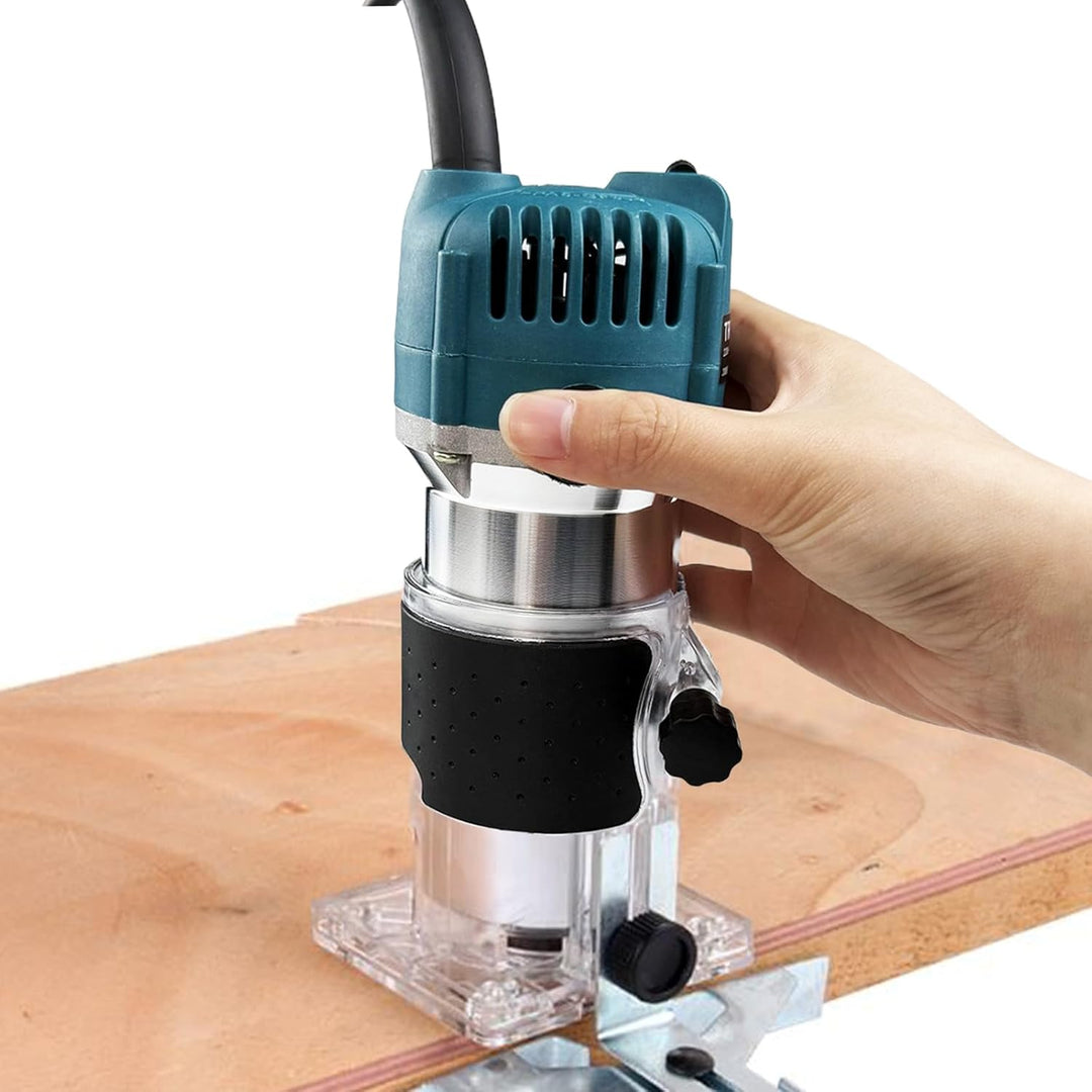 Elektrischer Oberfräse Kantenfräse, 220V 800W Oberfräse Trimmer mit Transparenter Grundkantenführung
