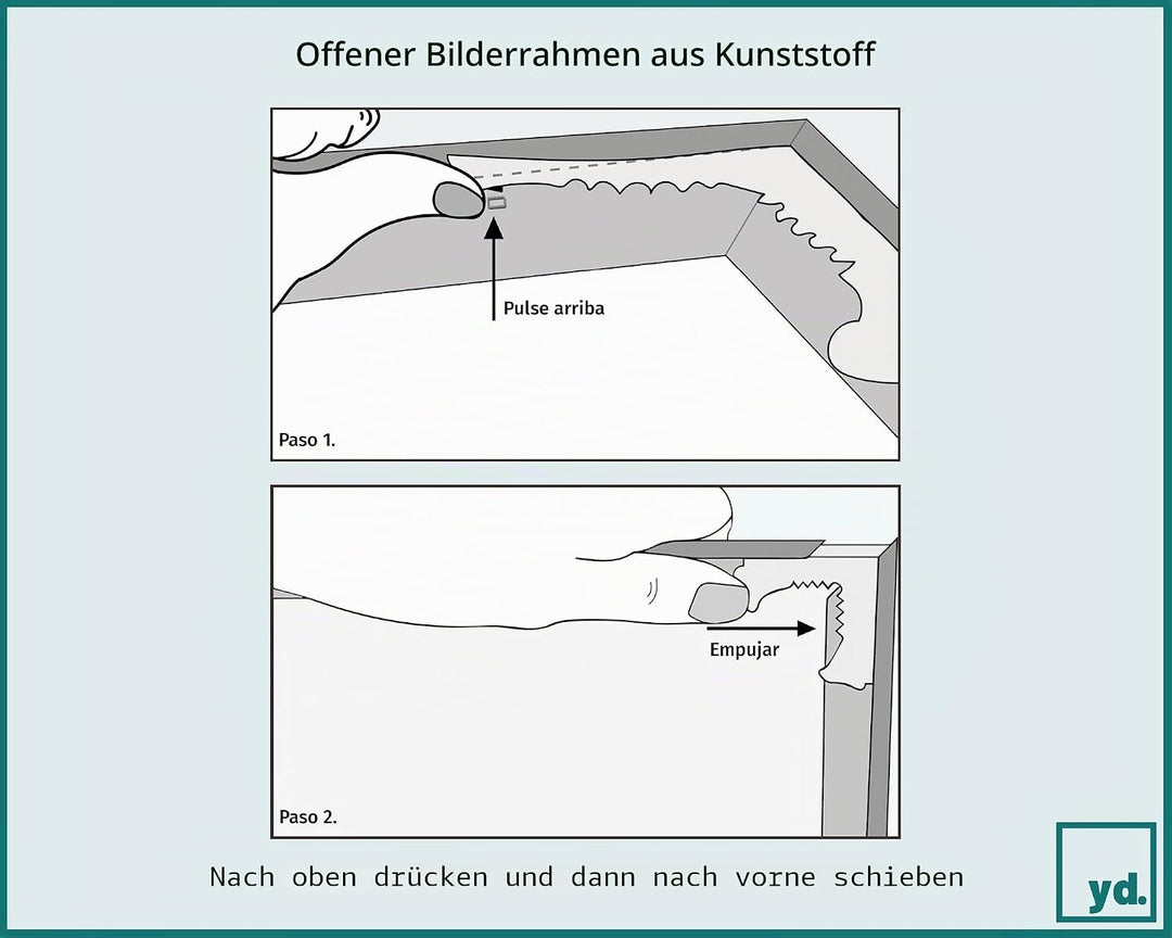 yd. Your Decoration - Bilderrahmen 60x60 cm - Bilderrahmen aus Kunststoff mit Acrylglas - Antireflex