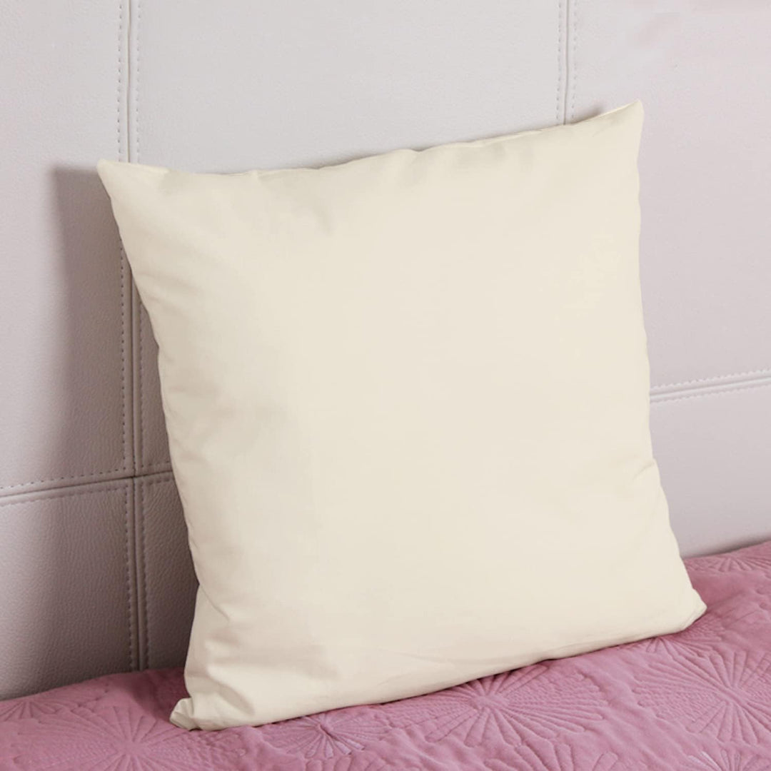 Pizuna Luxuriöser Soft-Satin 2er Pack Kissenbezug 80 x 80 cm Nieuw ivoor, 800 Fadenzahl Baumwolle Qu