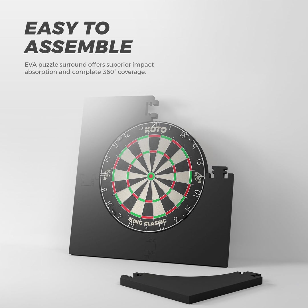 KOTO - 4pcs. Dart Surround, langlebige Dart wandschutz, verhindert Schäden, Eva 4PCS Quadrat Schwarz