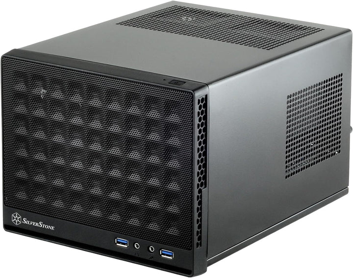 SilverStone SST-SG13B - Sugo Mini-ITX kompaktes Cube Gehäuse, Mesh-Frontblende, schwarz