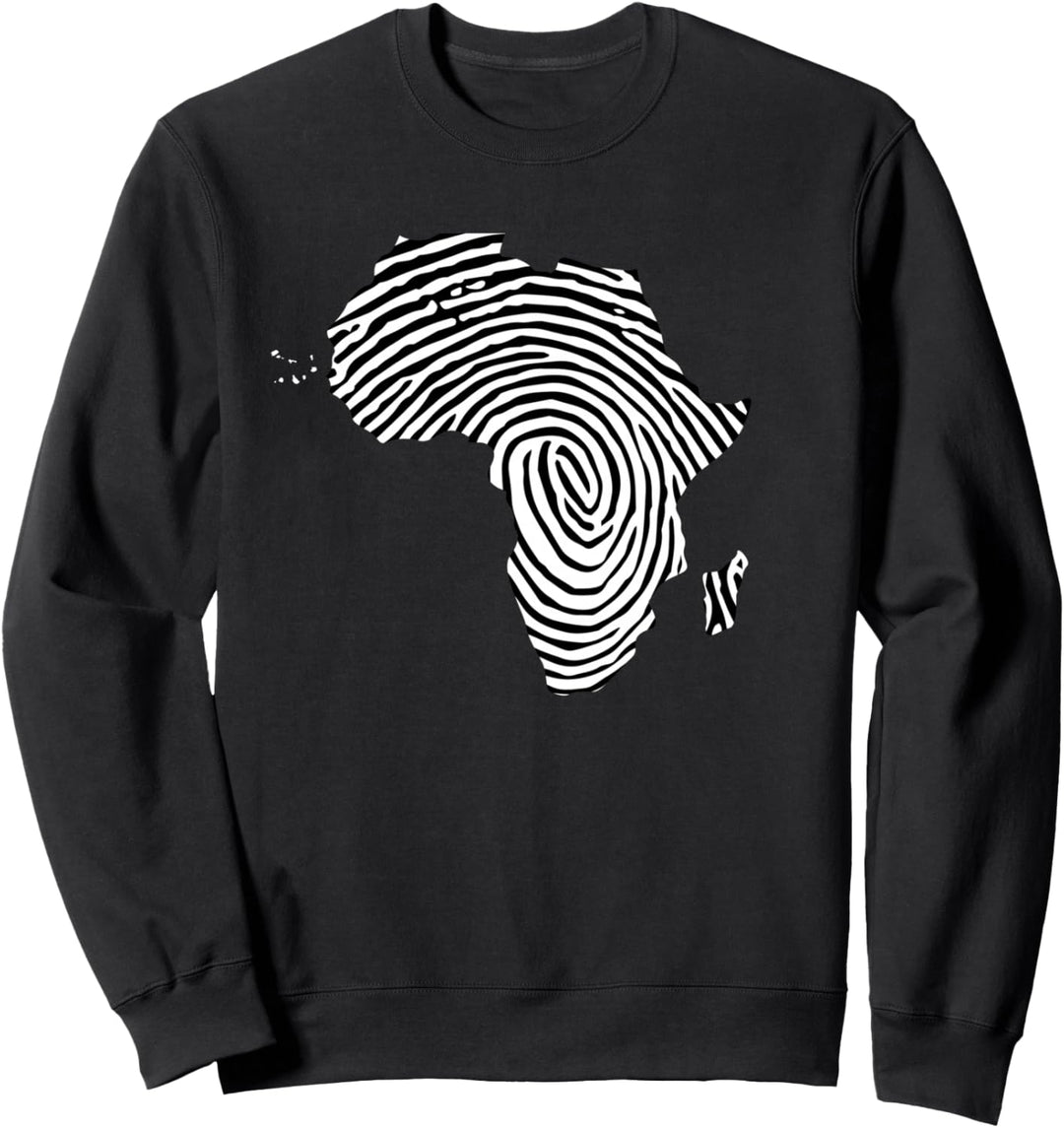 AFRICA Continent DNA Finger Print African Black Pride Gift Sweatshirt