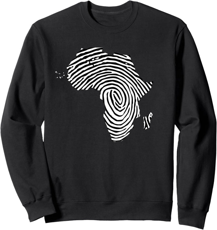 AFRICA Continent DNA Finger Print African Black Pride Gift Sweatshirt