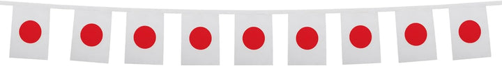AZ FLAG FAHNENKETTE Japan 12 Meter mit 20 flaggen 45x30cm- JAPANISCHE Girlande Flaggenkette 30 x 45